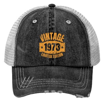 Discover 50 Years Vintage 1973 Retro 50th Birthday Trucker Hats