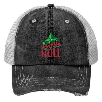 Discover JOYEUX NOEL CRISTMAS FOR TYPOGRAPHY Trucker Hats