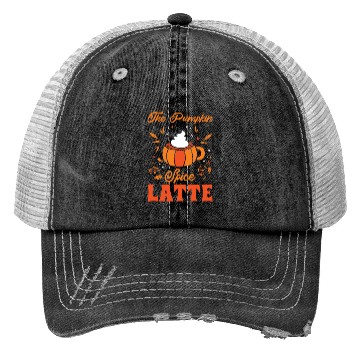 Discover Pumpkin Spice Latte Halloween Coffee Lover Tarot Trucker Hats