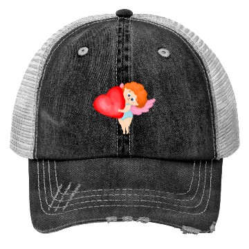 Discover Lovely cupids. Cupid with a red heart Trucker Hats