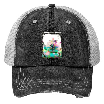 Discover Japan Tea Pot Floral Pattern Chrysanthemum Cherry Trucker Hats