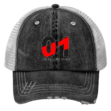 Discover NUMBER 01 BLACK AND RED COLOR Trucker Hats