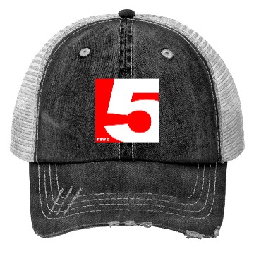 Discover NUMBER 5 RED Trucker Hats