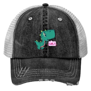 Discover EMILY - Lovely girl name with cute dinosaur Trucker Hats