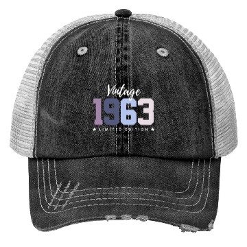 Discover 60 Years Vintage 1963 Retro 60th Birthday Trucker Hats