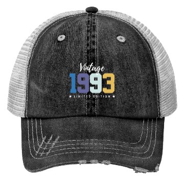 Discover 30 Years Vintage 1993 Retro 30th Birthday Trucker Hats