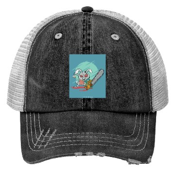 Discover Angry rabbit chainsaw Angry rabbit chainsaw inspir Trucker Hats