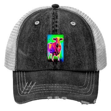 Discover Abstract Cattle, digital painting Trucker Hats