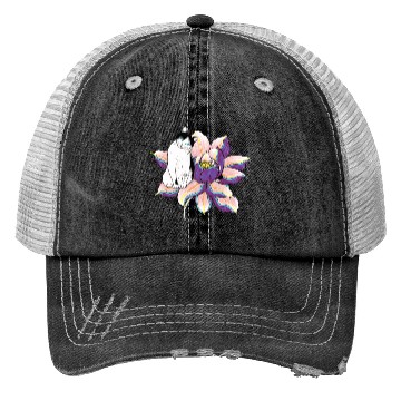 Discover Lotus Cat Trucker Hats