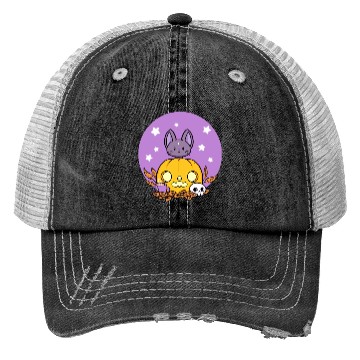 Discover Pumpkin Cats Son Trucker Hats