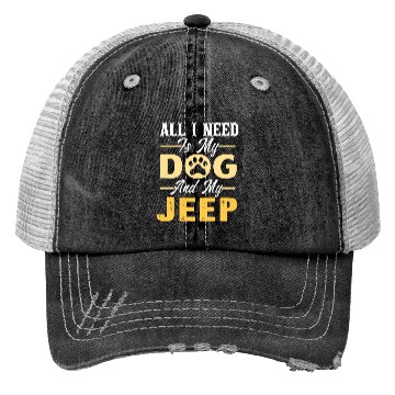 Discover Dog Jeep Lover- For Men- For Women Trucker Hats