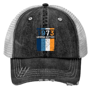 Discover 50 Years Vintage 1973 Retro 50th Birthday Trucker Hats