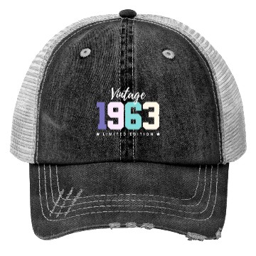 Discover 60 Years Vintage 1963 Retro 60th Birthday Trucker Hats