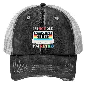 Discover 60 Years Vintage 1963 Retro 60th Birthday Trucker Hats