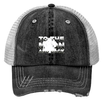 Discover TO THE MOON AND BACK SILVER Trucker Hats