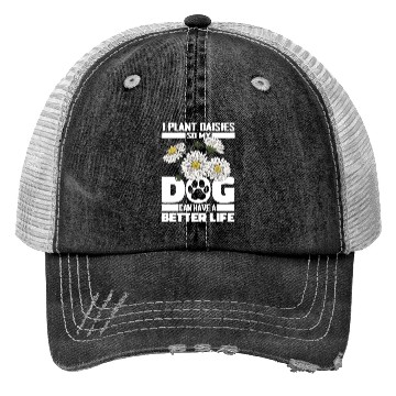 Discover Daisy Gardening Dog Trucker Hats