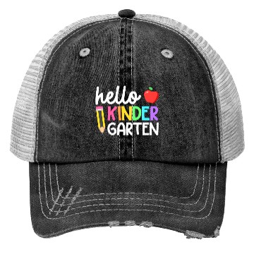Discover Hello Kindergarten Team Kinder Back to School Teac Trucker Hats