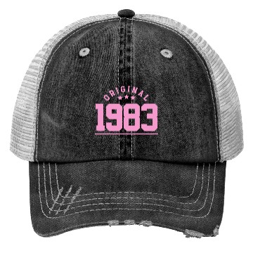 Discover 40 Years Vintage 1983 Retro 40th Birthday Trucker Hats