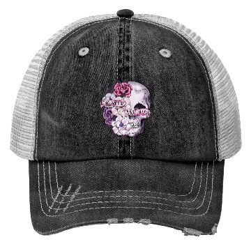 Discover Roses Are Red Inside Im dead Skeleton valentine Trucker Hats