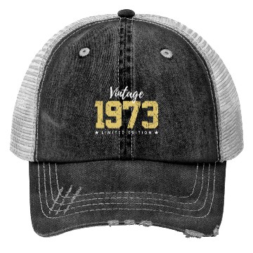 Discover 50 Years Vintage 1973 Retro 50th Birthday Trucker Hats