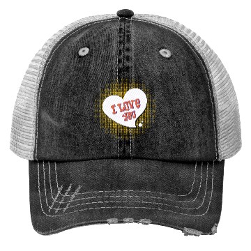 Discover I love you design Trucker Hats