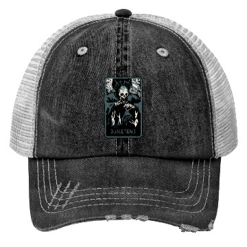 Discover Judgement Skeleton Skull Tarot Card Trucker Hats