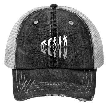 Discover Human Evolution Singer Singing Music Lover Trucker Hats