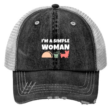 Discover I'm A Simple Woman Tacos Tequila Yorkshire Terrier Trucker Hats