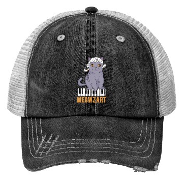 Discover Meowzart Piano Cat Musician Musical Pianist Music Trucker Hats