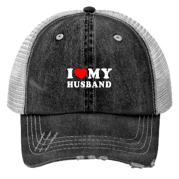 Discover I LOVE MY HUSBAND Trucker Hats