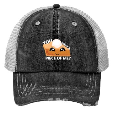 Discover Kawaii Pumpkin Pie Lovers You Want A Piece Of Me Trucker Hats