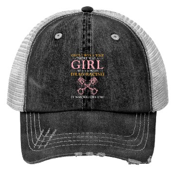 Discover Drag Racing Race Car Girl Once Trucker Hats
