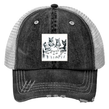 Discover Cats Playing Cards Trucker Hats