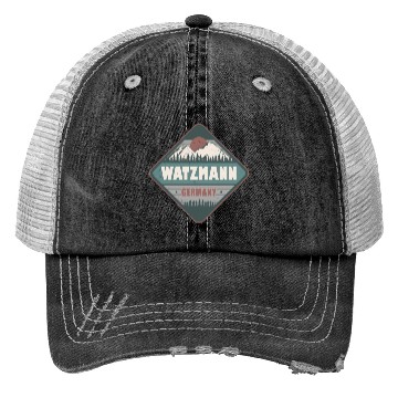 Discover Watzmann Bavaria Germany Vintage Hiking Design Trucker Hats