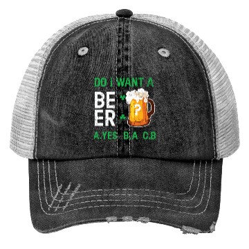 Discover Want Beer Saint Paddy Shamrock Saint Patricks Trucker Hats