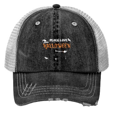 Discover Peace Love Halloween - Halloween Trucker Hats