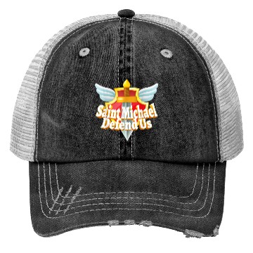 Discover St. Michael the Archangel Icon Dragon Catholic Ang Trucker Hats