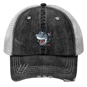 Discover shark ride rider race Trucker Hats