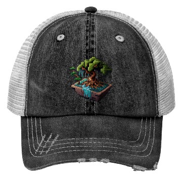 Discover 8 Bit Bonsai Tree Trucker Hats