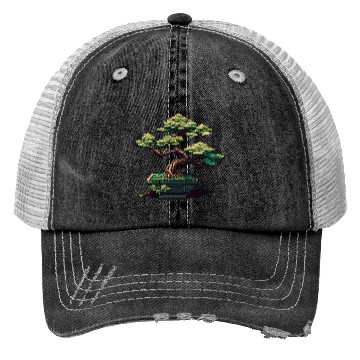 Discover 8 Bit Bonsai Tree Trucker Hats