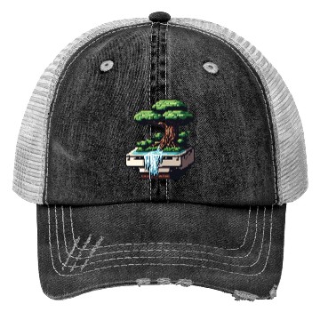 Discover 8 Bit Bonsai Tree Trucker Hats