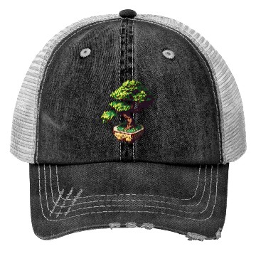 Discover 8 Bit Bonsai Tree Trucker Hats
