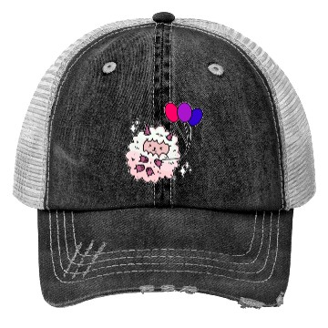 Discover Cute Bisexual Sheep Bi Pride Color Balloons Trucker Hats