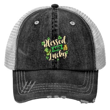 Discover Blessed And Lucky Irish Pride St. Patricks Day Trucker Hats