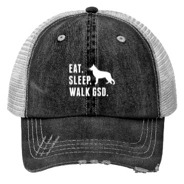 Discover Eat Sleep Walk German Shepherd Trucker Hats