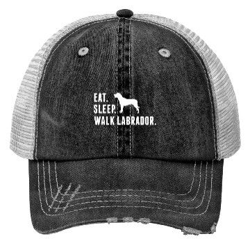 Discover Eat Sleep Walk Labrador Trucker Hats
