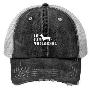 Discover Eat Sleep Walk Dachshund Trucker Hats