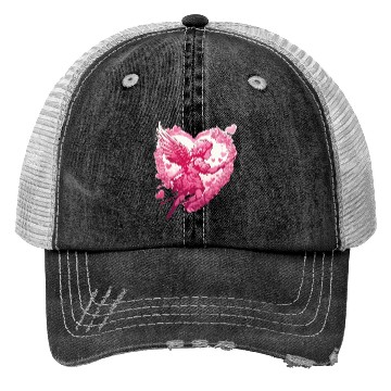 Discover funny Cupid Valentine's Day girls Trucker Hats