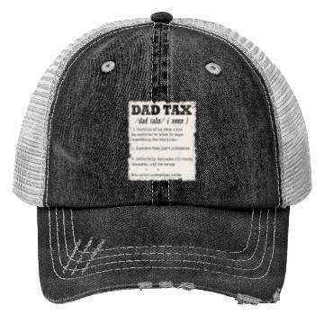 Discover Vintage Dad Tax Definition Men Funny Father's Day Trucker Hats