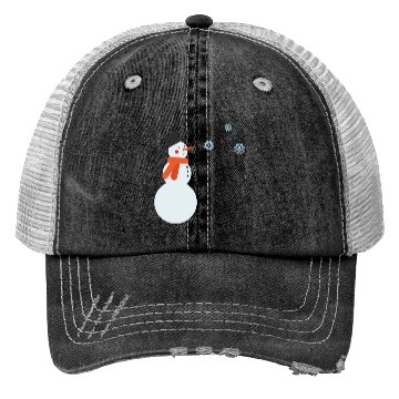 Discover Snowman and snowflakes Trucker Hats